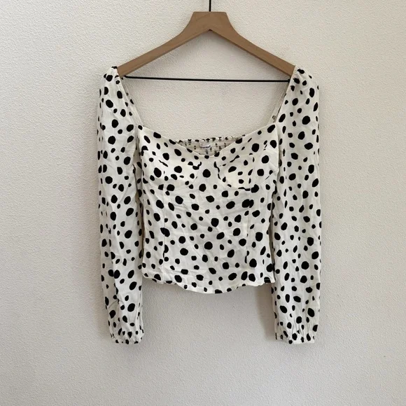 Reformation Reign Top in Ink Blot Size 2 - Picture 2 of 6